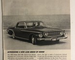 1962 Dodge Dart 440 Vintage Print Ad Advertisement pa12 - $7.91