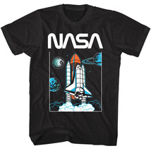 NASA Interplanetary Rocket Men&#39;s T Shirt Shuttle Launch Planets Space moon - £19.67 GBP+