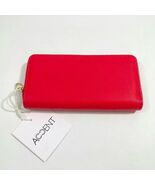 Red Accent Zipper Close Wallet 7-3/4 x 4 x 1-1/4 inches - $27.40 CAD