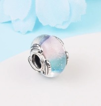 2023nNew Authentic S925 Feather Multicolor Murano Charm for Pandora Bracelet  - £9.47 GBP