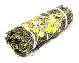5 Inch Cedar With Yellow Sinuata ~ Smudging Incense For Smoke Cleansing - £6.26 GBP