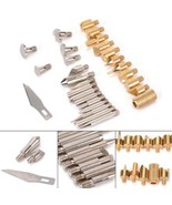 SE 28pc Assorted Wood Burning &amp; Soldering Tip Set w/ Stencils Hot Knife - $19.03 CAD