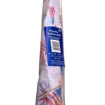 Patriotic Fireworks Amscan Plastic Tableroll Tablecloth New  - £19.54 GBP