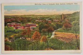 Aerial View State Institute Gallipolis,Ohio Linen Postcard - $14.83