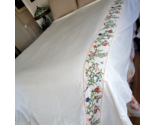 GARNET HILL Embroidered FLORAL Cotton Duvet Cover  FULL / QUEEN #D99 - $129.00