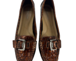 Naturalizer Womens Brown Heaven 17128207 Buckle Embossed Almond Toe Loaf... - $24.72