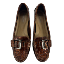 Naturalizer Womens Brown Heaven 17128207 Buckle Embossed Almond Toe Loafers 7M - £20.07 GBP