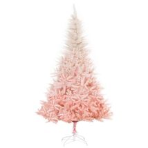 HOMCOM 6ft Pink Artificial Spruce Christmas Tree Unlit 800 Tips - $116.99