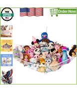 Large Capacity Corner Stuffed Animal Net Hammock - Clever Storage for Fu... - $21.25 CAD
