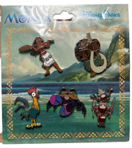 Disney Parks Moana Booster Trading Pin Set of 5 Hei Hei Maui Tamatoa - NEW - $38.69