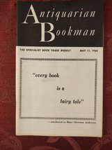 Antiquarian Bookseller Magazine May 11 1964 Book Trade Sale Weekly - £8.10 GBP