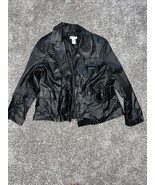 jessica london black leather coat Size 14 - $25.23 CAD