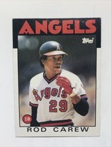 Rod Carew 1986 Topps #400 California Angels MLB Baseball Card - £1.09 GBP
