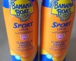 2 Packs Banana Boat Sport Ultra Clear Sunscreen Spray SPF 50+ 8 Oz. Exp.... - £10.99 GBP