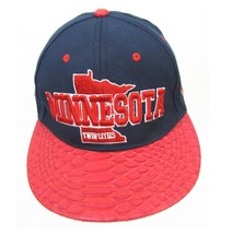 MINNESOTA Twin Cities Red Gator Visor snapback Hat Blue Baseball Cap Croc Skin - $21.77