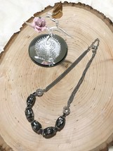 MONET MOTHER OF PEARL INLAY SILVER TONE NECKLACE - £11.90 GBP