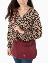 R Kate Spade Mulberry Vivian Burgundy Leather Hobo WKRU4138 Shoulder NWT $379 FS - £135.14 GBP