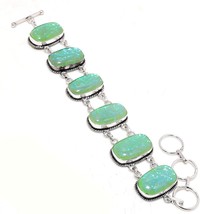 Green Australian Triplet Opal Gemstone Handmade Bracelet Jewelry 7-8&quot; SA 969 - £7.06 GBP