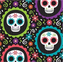 Creative Converting Day of The Dead Beverage Napkins, 5&quot;, Multi-color - £12.67 GBP