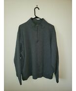 LL Bean Mens L 1/4 zip Sweater Gray  - $318.18 MXN