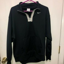 Nike Therma-FIT Women&#39;s SZ Small 1/4-Zip Graphic Training Crew Black - £15.54 GBP