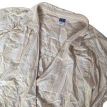 Old Navy Striped Wrap Sarong Tie-Front Beige Wrap Crop Top Blouse Size S... - $15.94