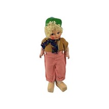 Vintage Traditional Costume Holland Dutch Boy Doll w Wood Shoes - $15.21