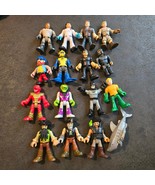 Imaginext Lot of 16 Figures Jurassic Park Batman Aquaman Pirates DC Univ... - $356.34 MXN