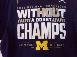 University of Michigan "WOLVERINES" Blue 2023 NATIONAL CHAMP TShirt NWT ... - $19.79