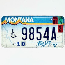 2000 United States Montana Carbon County Disabled License Plate 9854A - €10,31 EUR