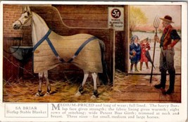 5A HORSE Briar Burlap Stable Blanket ADVERTISING Postcard Z5 - $14.95