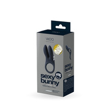 Vedo Sexy Bunny Rechargeable Vibrating C-Ring Black Pearl - £41.43 GBP