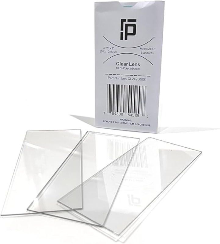100 Pack of 2X4.25 Clear Welding Lenses, Replacement Clear Welding Lens ... - $102.32