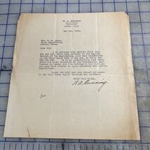 Vintage Letter Orange Texas 1929 Signed County Clerk W.A. Gunning Political - $26.19 CAD