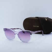 TOM FORD FT0914 78Z Transparent Lilac With Lilac Vintage Havana/Gradient Purp... - £135.39 GBP