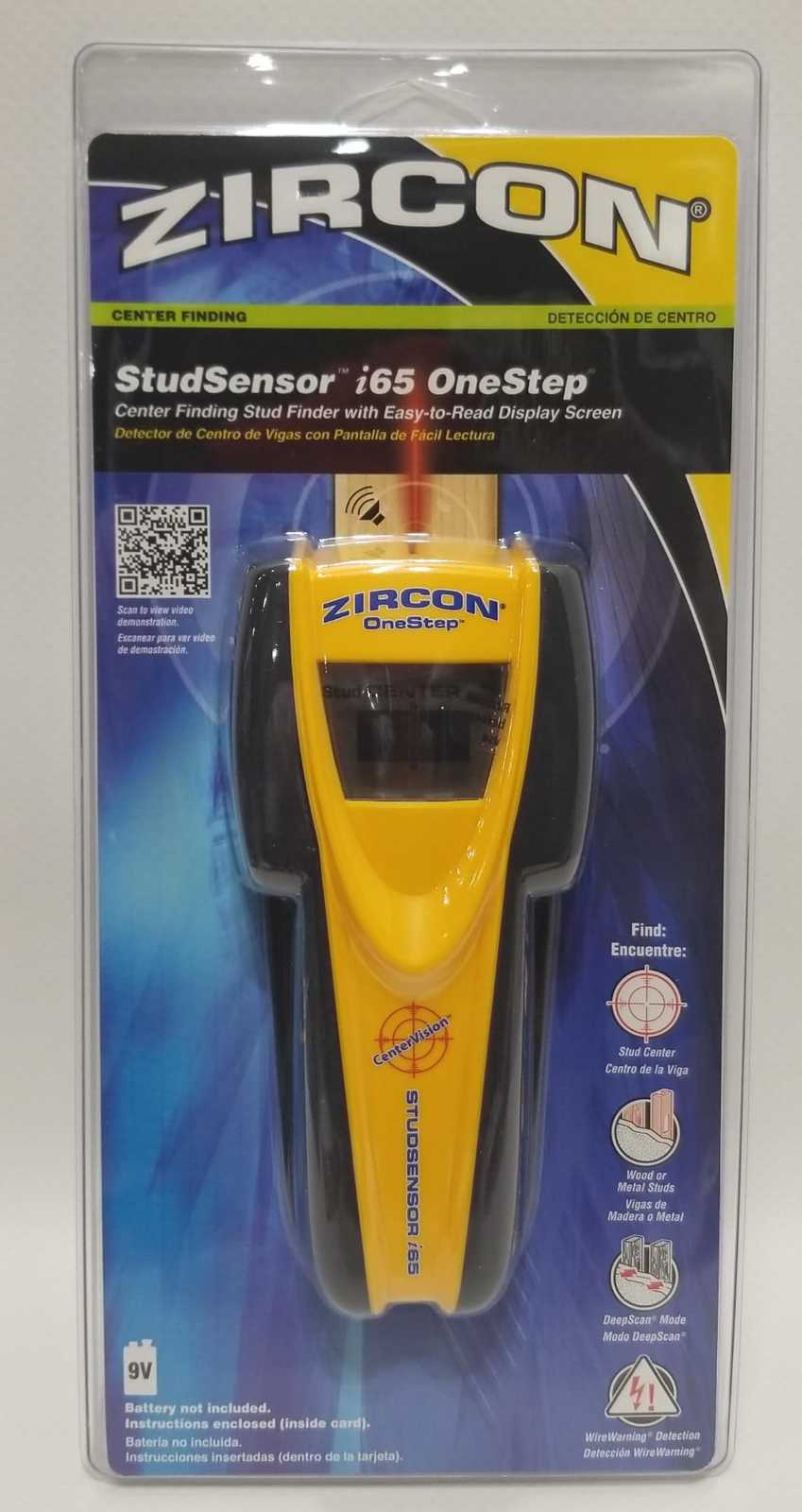 Zircon StudSensor i65 OneStep Center and Edge Finding Electronic Stud Finder - £21.74 GBP