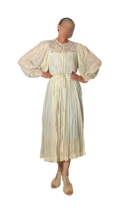 See Through Antique Dress Coat Jacket Sheer Ruched Antique 1930s Jacket ... - $274.16