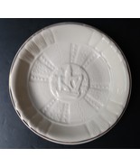 Vtg Belleek Collectors Society Irish 5&quot; Ivory Plate Red Maker Mark - $19.99