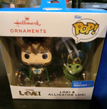 Hallmark Funko Loki &amp; Alligator Loki Christmas Ornaments 2023 Marvel New Set 2 - £22.03 GBP