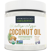 Organic Coconut Oil, 16 Fl Oz – Unrefined, Cold-Pressed Extra Virgin Coc... - $14.77
