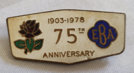 1903 - 1978 ENGLISH BOWLING 75TH ANNIVERSARY EBA LAPEL PIN WEAR VINTAGE ... - $24.99