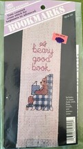 Banar Designs Counted Cross Stitch Bookmark Kit A Beary Good Book Vintag... - $5.93