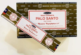 Satya Nag Champa Palo Santo Bamboo Incense Sticks (12 Packs x 15 Grams) - £17.81 GBP