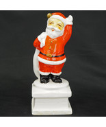 Vintage INARCO Ceramic Santa Waving on Chimney with Bag 1950’s - £21.17 GBP