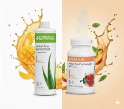 Herbal Tea Concentrate Peach Flavor 3.6Oz &amp; Mango Aloe Pint Exp5/27 - $129.21 CAD