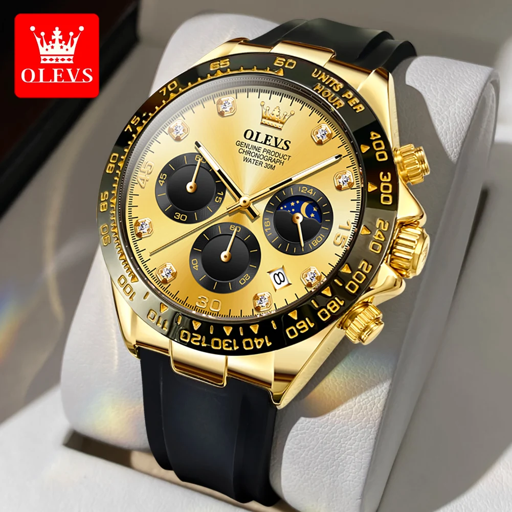 OLEVS Mens     Watch for Men   Waterproof Wristwatch  Masculino - £56.25 GBP