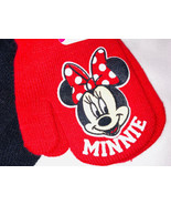 Childs Minnie Mouse Red and Black Mittens Set Of 2 Pairs Girls Disney Ju... - £7.80 GBP
