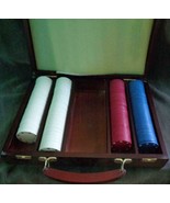 Cardinal Industries Poker Chip Set with Wood Carry Case - VGC - FUN SET - $39.59