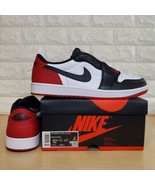 Nike Air Jordan 1 Retro Low OG Men Sz 12.5 Black Toe Red White CZ0790-106 - £160.24 GBP
