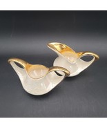 MCM Vintage Pearl China Co. Ivory Iridescent Creamer And Sugar Set 22K G... - $27.12 CAD